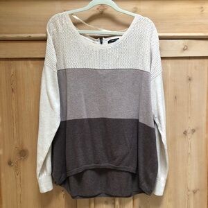 DKNY JEANS Neutral Cotton Sweater Size XL